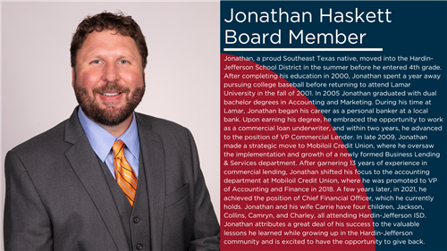 Jonathan Haskett - Board Member